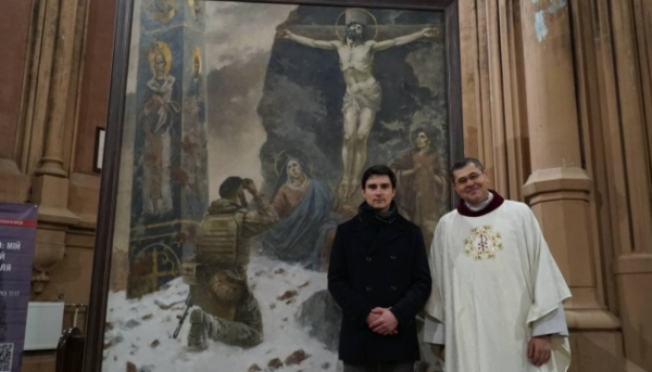 Папі Римському передадуть картину «Молитва» українського художника Івана Волошина