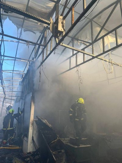 Пошкоджено ринок "Петрівка" в Оболонському районі Києва