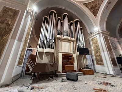 Пошкоджений орган у Будинку органної та камерної музики, Дніпро, 15 червня 2026 року