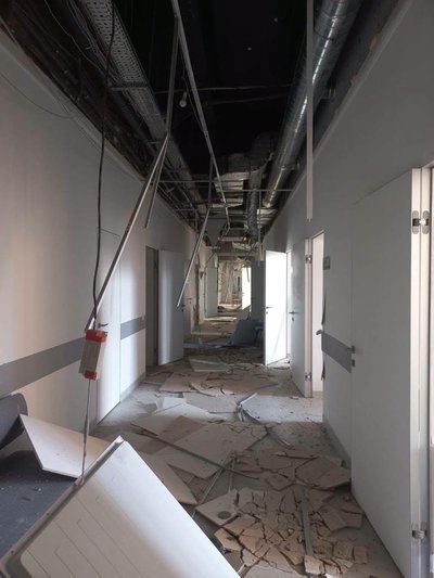 Relocated Hospital from Mariupol Damaged Due to Nighttime Shelling of Kyiv