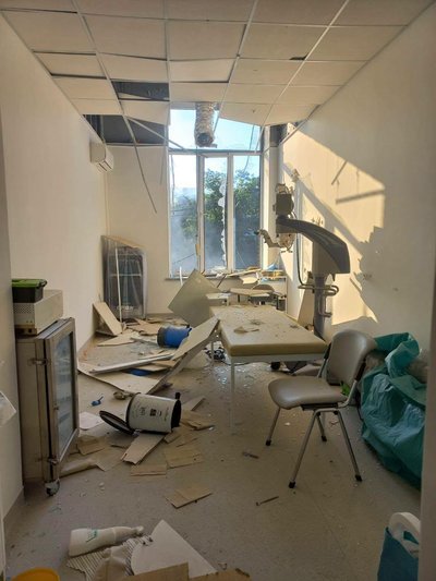 Relocated Hospital from Mariupol Damaged Due to Nighttime Shelling of Kyiv